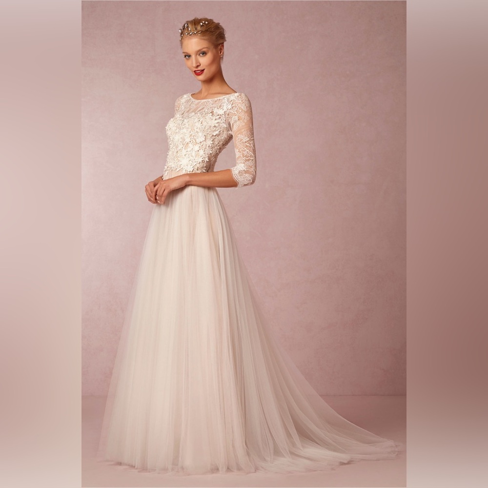 BHLDN Anthropology 2015 Wedding Dress, Size 4